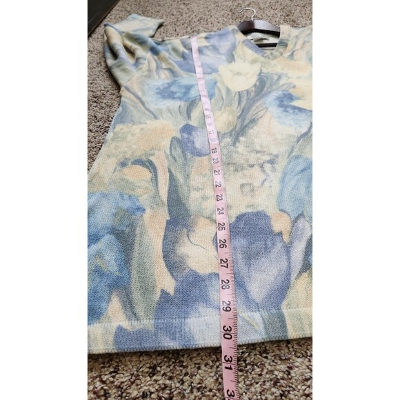 Vintage Gabriella Cardigan cotton Blend Women2x Cream Blur Boxy Grannycore ITALY - Picture 5 of 6